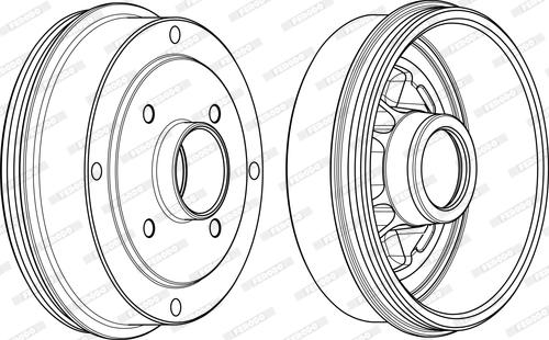 Ferodo FDR329224 - Тормозной барабан autospares.lv