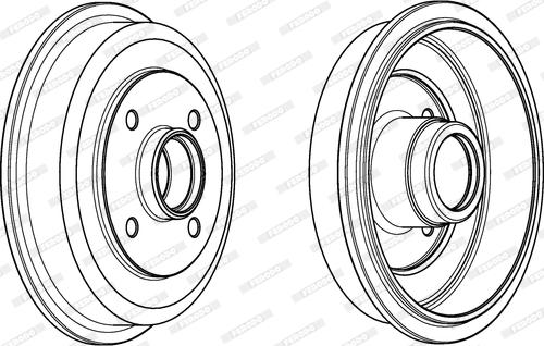 Ferodo FDR329714 - Тормозной барабан autospares.lv