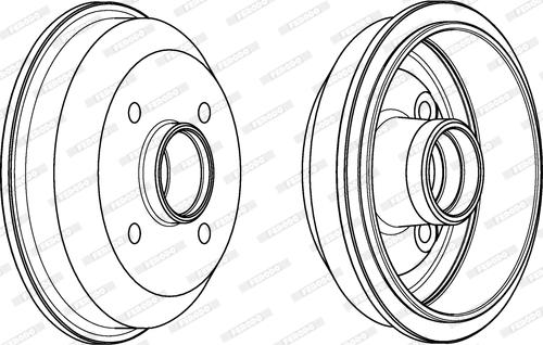 Ferodo FDR329715 - Тормозной барабан autospares.lv