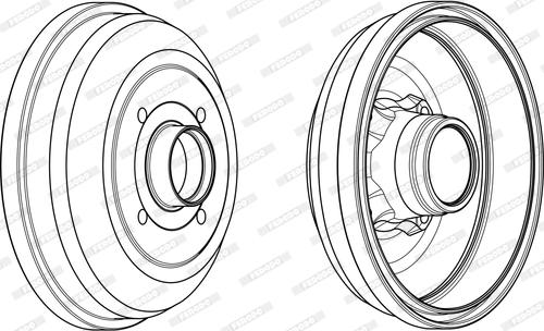 Ferodo FDR329713 - Тормозной барабан autospares.lv