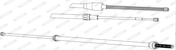 Ferodo FHB433102 - Тросик, cтояночный тормоз autospares.lv