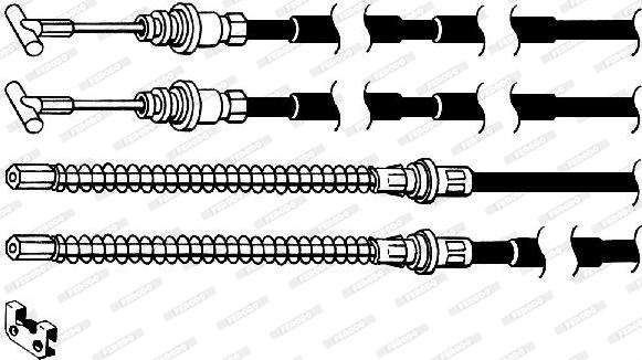 Ferodo FHB432933 - Тросик, cтояночный тормоз autospares.lv