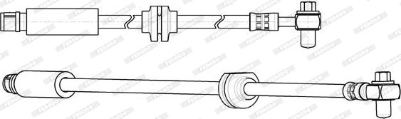 Ferodo FHY2834 - Тормозной шланг autospares.lv