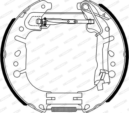 Ferodo FMK627 - Комплект тормозных колодок, барабанные autospares.lv