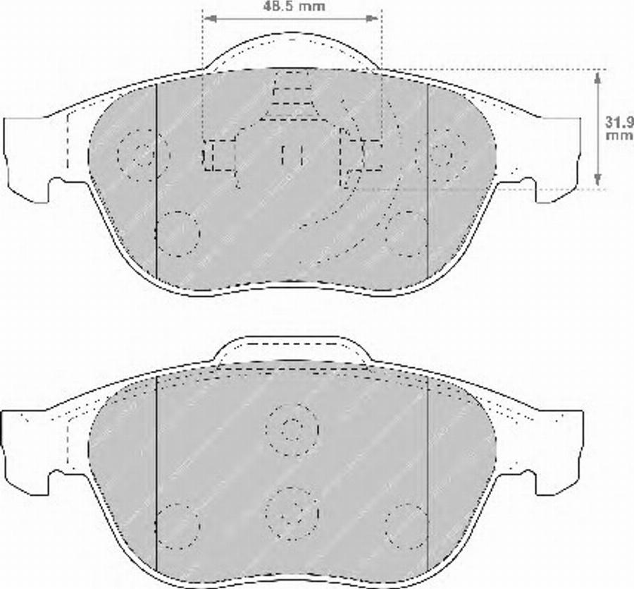 Ferodo FQT1441 - Тормозные колодки, дисковые, комплект autospares.lv