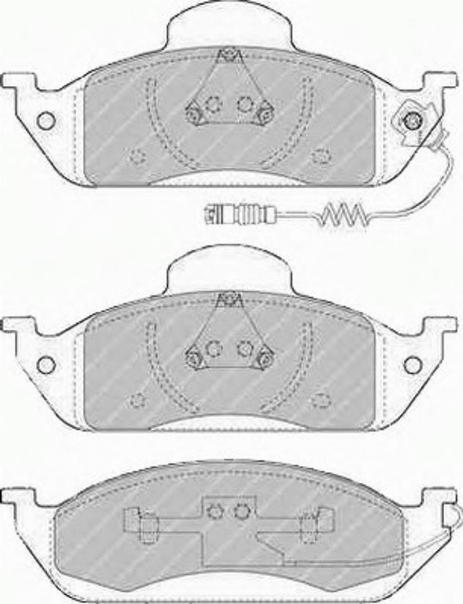 Ferodo FQT1400 - Тормозные колодки, дисковые, комплект autospares.lv