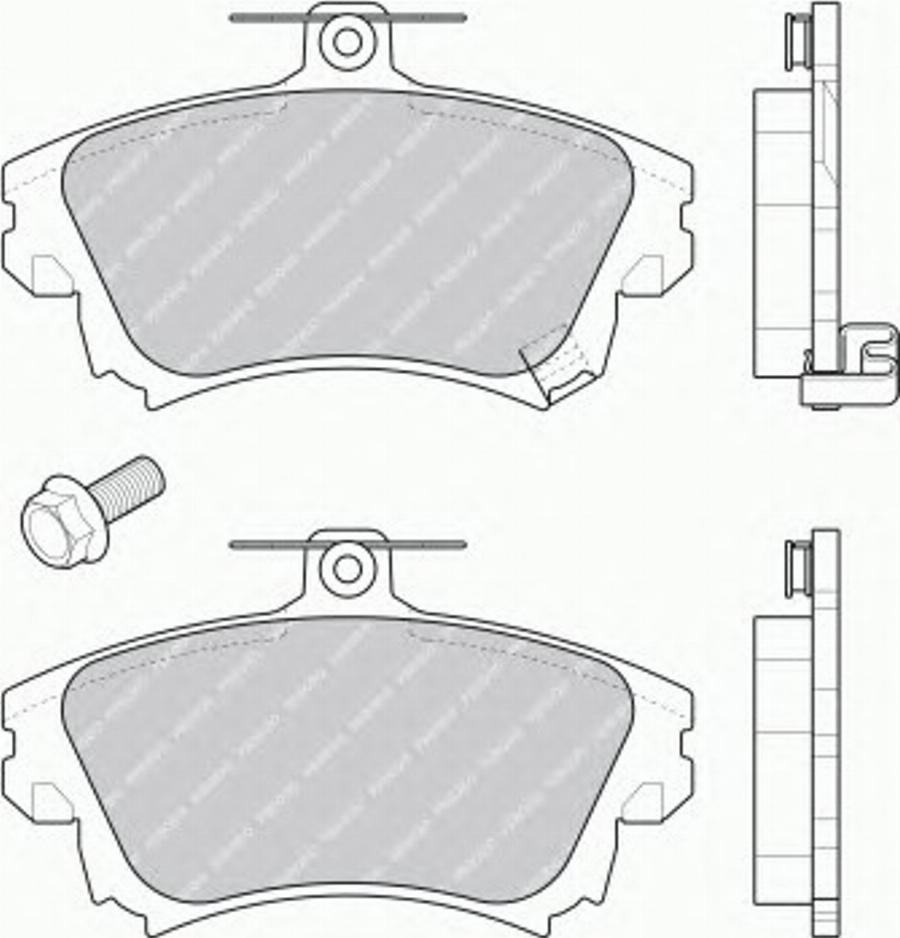 Ferodo FQT1384 - Тормозные колодки, дисковые, комплект autospares.lv