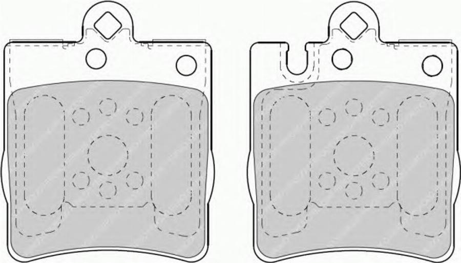 Ferodo FQT1322 - Тормозные колодки, дисковые, комплект autospares.lv