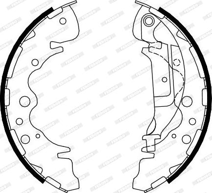 Ferodo FSB4095 - Комплект тормозных колодок, барабанные autospares.lv