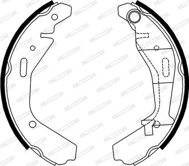 Ferodo FSB4007 - Комплект тормозных колодок, барабанные autospares.lv