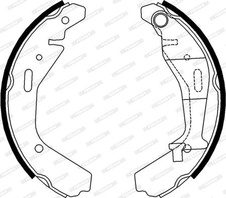 Ferodo FSB4007 - Комплект тормозных колодок, барабанные autospares.lv