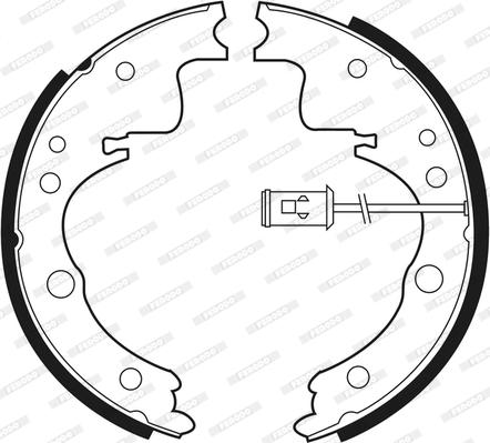 Ferodo FSB407 - Комплект тормозных колодок, барабанные autospares.lv