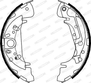 Ferodo FSB608 - Комплект тормозных колодок, барабанные autospares.lv