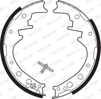 Ferodo FSB184 - Комплект тормозных колодок, барабанные autospares.lv