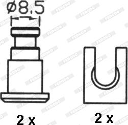 Ferodo FSB1 - Комплект тормозных колодок, барабанные autospares.lv