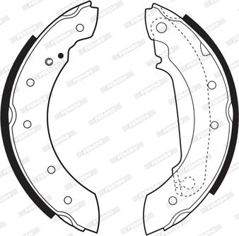 Ferodo FSB330 - Комплект тормозных колодок, барабанные autospares.lv