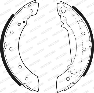 Ferodo FSB330 - Комплект тормозных колодок, барабанные autospares.lv