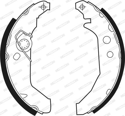 Ferodo FSB265 - Комплект тормозных колодок, барабанные autospares.lv