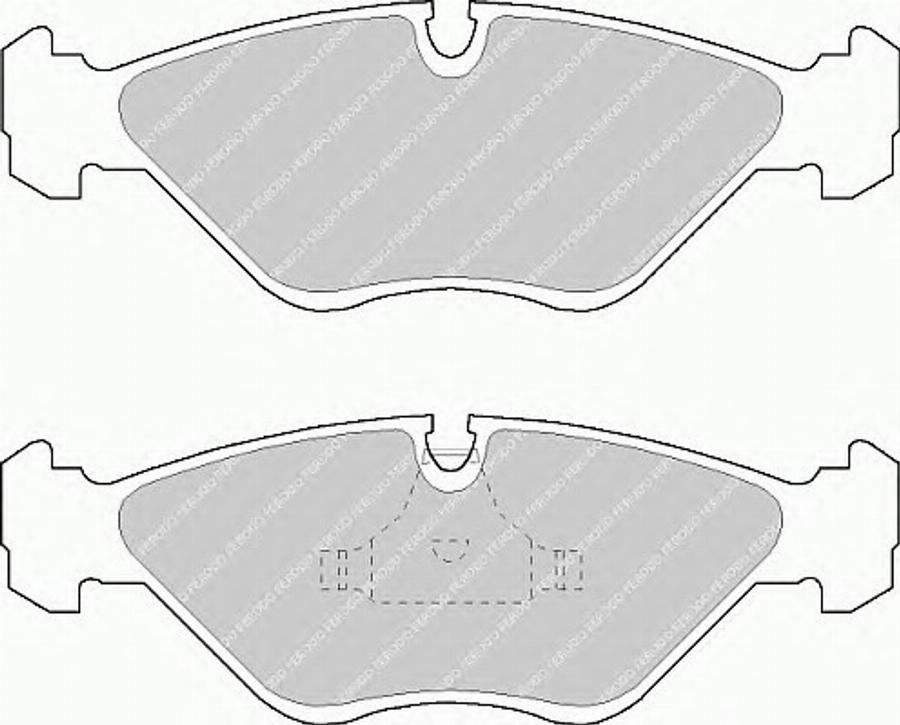 Ferodo FSL670 - Тормозные колодки, дисковые, комплект autospares.lv