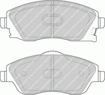 Ferodo FSL1424 - Тормозные колодки, дисковые, комплект autospares.lv