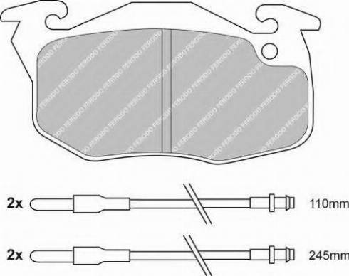 Ferodo FSL729 - Тормозные колодки, дисковые, комплект autospares.lv