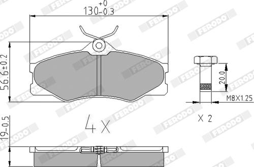 Ferodo FVR517 - Тормозные колодки, дисковые, комплект autospares.lv