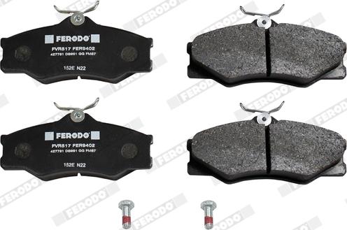 Ferodo FVR517 - Тормозные колодки, дисковые, комплект autospares.lv
