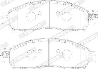 Ferodo FVR5284 - Тормозные колодки, дисковые, комплект autospares.lv