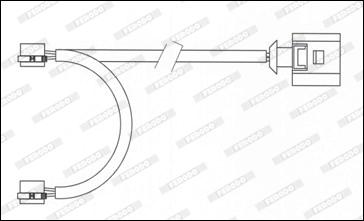 Ferodo FWI340 - Сигнализатор, износ тормозных колодок autospares.lv