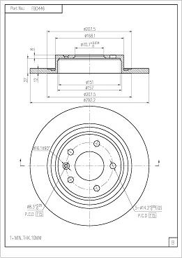 FI.BA FBD446 - Тормозной диск autospares.lv