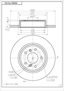 FI.BA FBD450 - Тормозной диск autospares.lv