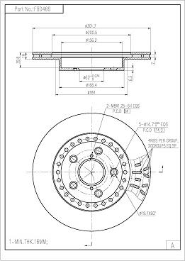 FI.BA FBD466 - Тормозной диск autospares.lv