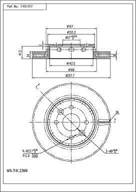 FI.BA FBD407 - Тормозной диск autospares.lv