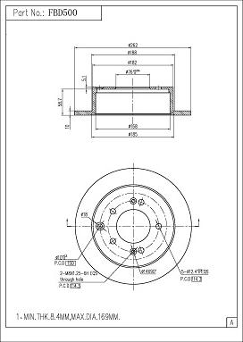 FI.BA FBD500 - Тормозной диск autospares.lv