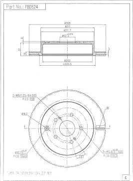 FI.BA FBD524 - Тормозной диск autospares.lv