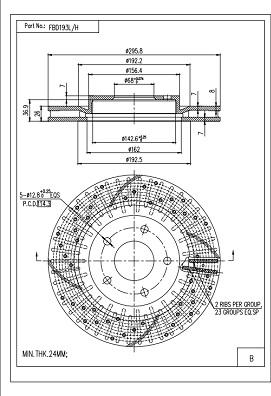 FI.BA FBD193L/H - Тормозной диск autospares.lv