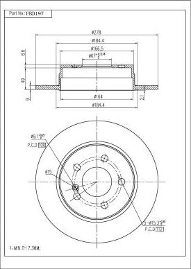 FI.BA FBD197 - Тормозной диск autospares.lv