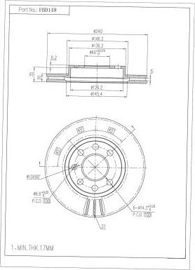 FI.BA FBD149 - Тормозной диск autospares.lv