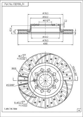 FI.BA FBD166L/H - Тормозной диск autospares.lv