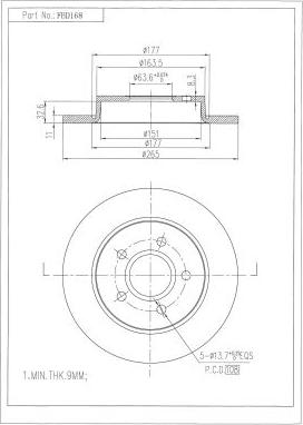 FI.BA FBD168 - Тормозной диск autospares.lv