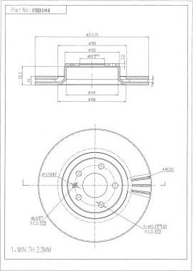 FI.BA FBD184 - Тормозной диск autospares.lv