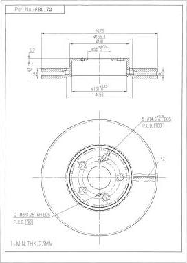 FI.BA FBD172 - Тормозной диск autospares.lv