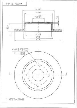 FI.BA FBD350 - Тормозной диск autospares.lv