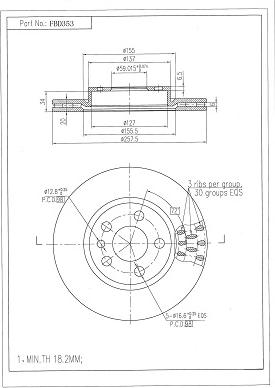 FI.BA FBD353 - Тормозной диск autospares.lv