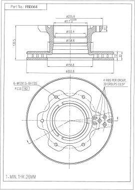 FI.BA FBD364 - Тормозной диск autospares.lv