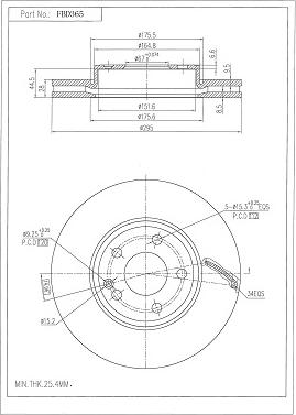 FI.BA FBD365 - Тормозной диск autospares.lv