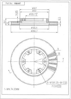 FI.BA FBD307 - Тормозной диск autospares.lv