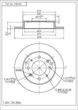 FI.BA FBD389 - Тормозной диск autospares.lv