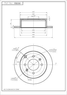 FI.BA FBD386 - Тормозной диск autospares.lv