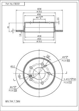 FI.BA FBD321 - Тормозной диск autospares.lv